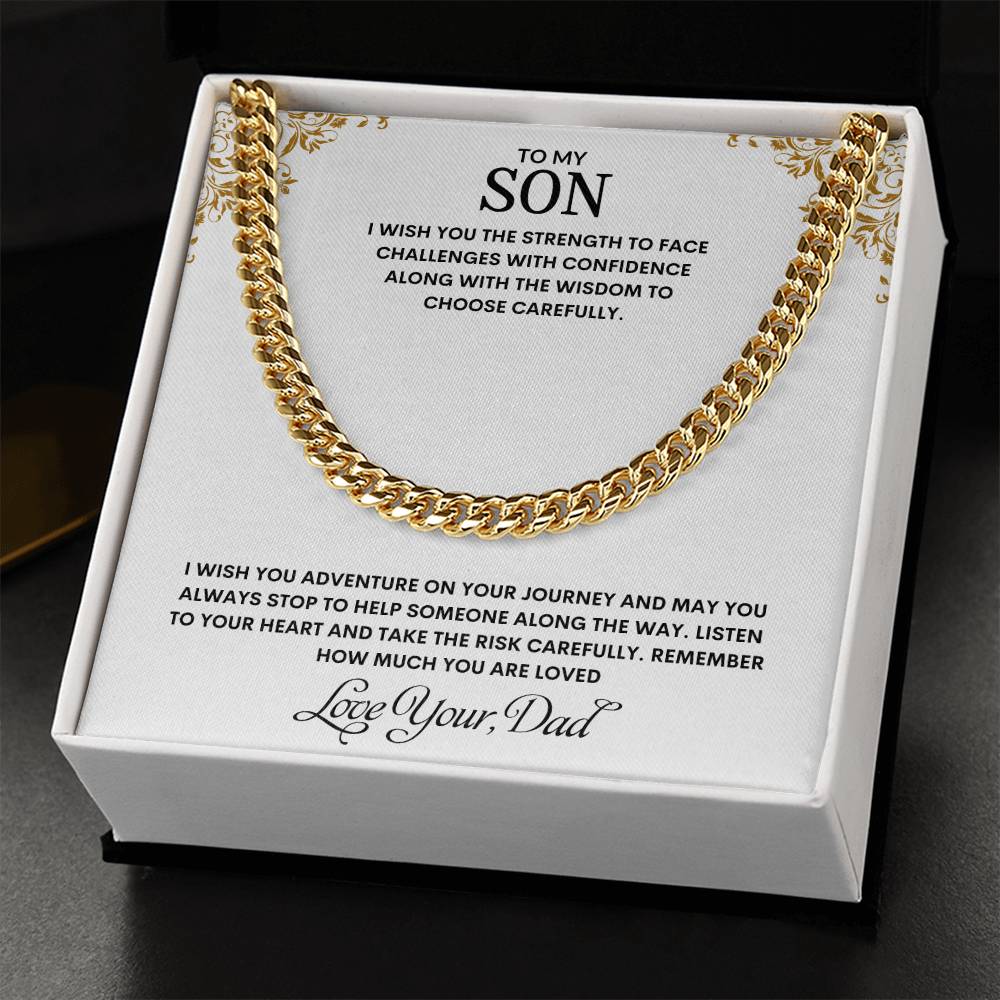 To My Son | Remember How Much You Are Loved - Cuban Link Chain