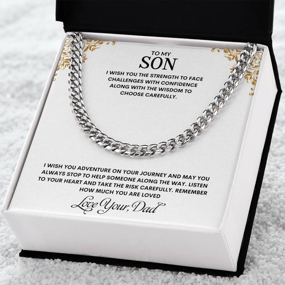 To My Son | Remember How Much You Are Loved - Cuban Link Chain