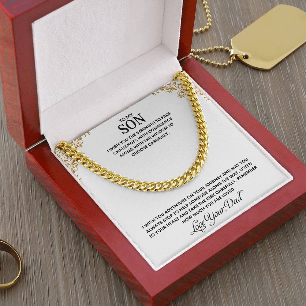 To My Son | Remember How Much You Are Loved - Cuban Link Chain