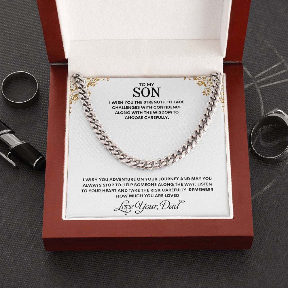 To My Son | Remember How Much You Are Loved - Cuban Link Chain