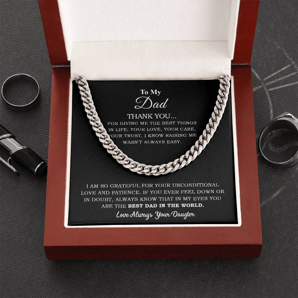 To My Dad | You Are The Best Dad In The World - Cuban Link Chain