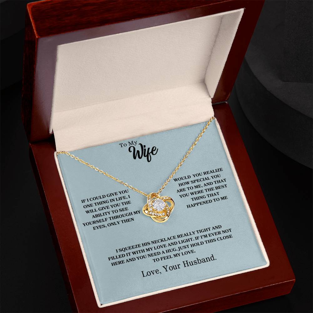 To My Wife | You Were The Best Thing That Happened To Me - Love Knot Necklace