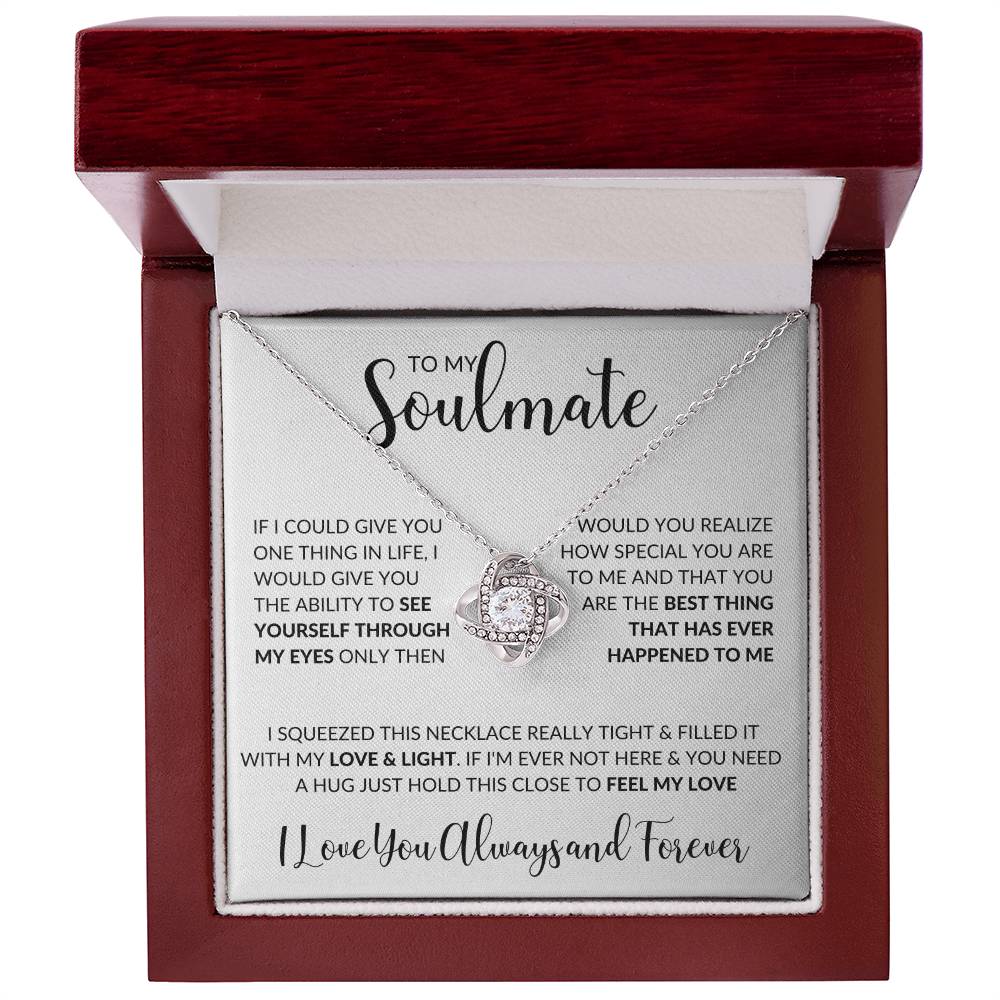 To My Soulmate | I Love You, Always & Forever - Love Knot Necklace