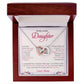 To My Lovely Daughter | Always Keep Me In Your Heart - Interlocking Hearts necklace